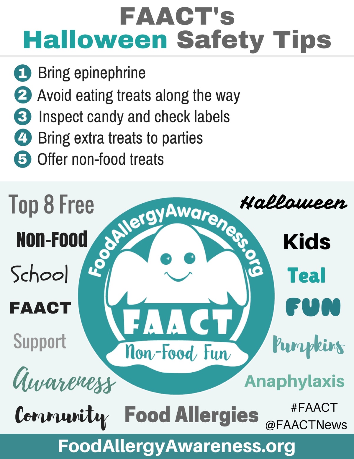 FAACT's Halloween Safety Tips poster